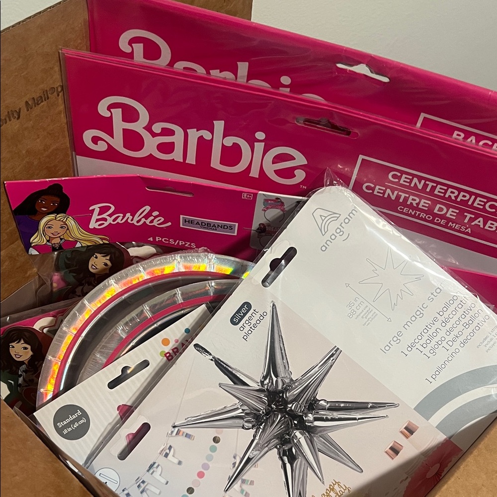Barbie Pink and Silver Party Set